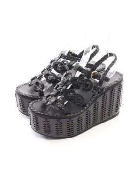 Prada Sandals Leather Black 37